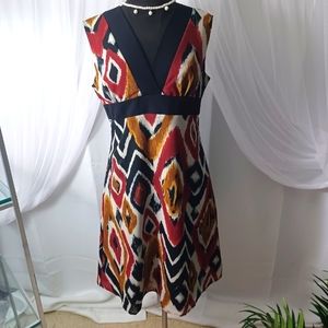 Antthony Original Dress, Sleeveless Abstract Print, Size: XS, Black & Mu…